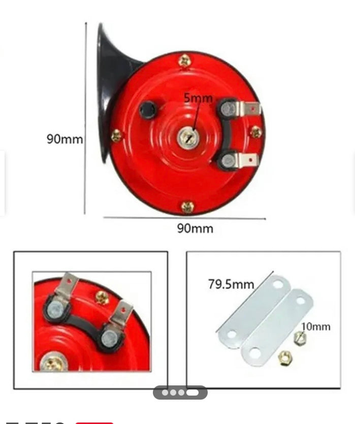 Bocina tipo caracol doble