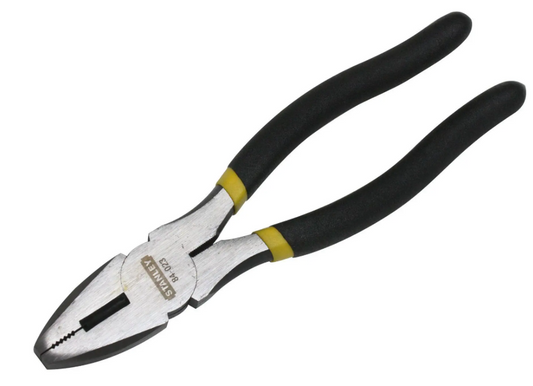 Alicate stanley negro 8 pulgadas