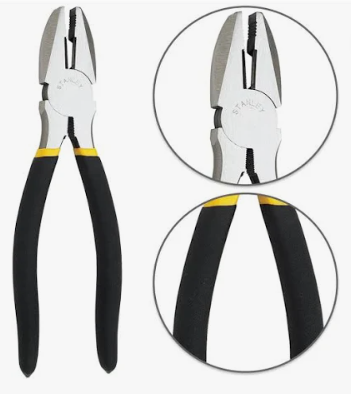 Alicate stanley negro 8 pulgadas