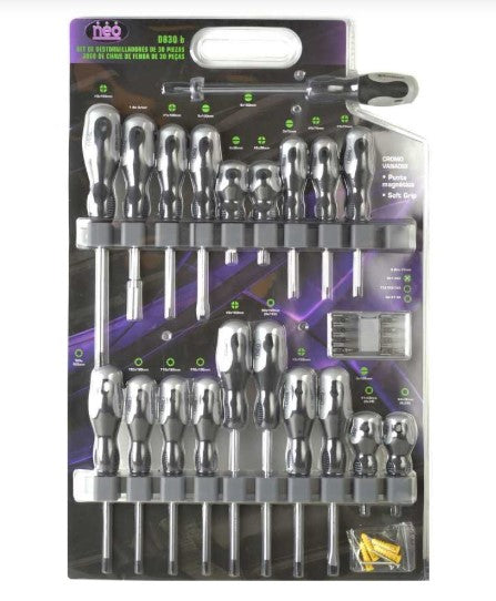 Juego de destornilladores NEO 30 piezas