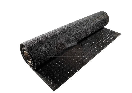 Piso PVC negro con tela trasera tipo estoperol  (x Metro)