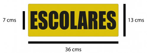 Pack Letreros Sticker "Escolares" Set 3uni.