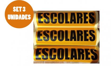 Pack Letreros Sticker "Escolares" Set 3uni.
